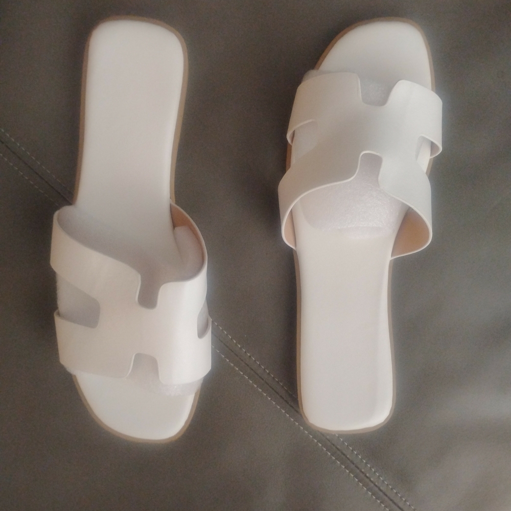 Chic White Slide Sandals